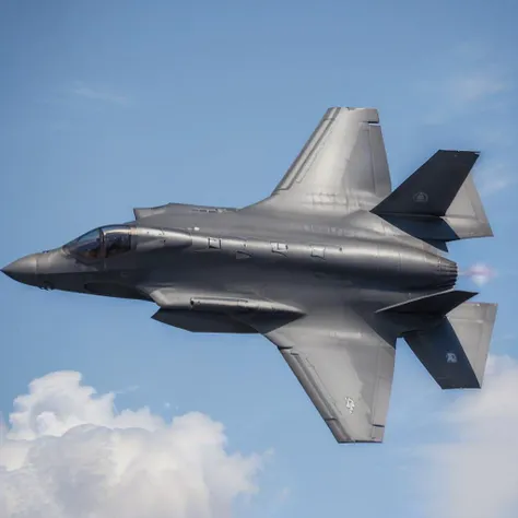 (8k, RAW photo, best quality, masterpiece:1.2), (realistic, photo-realistic:1.37), (exquisitely detailed), ultra_color, (realistic), high quality, ultra detailed, (Real picture), (realistic skin), (intricate details),F-35, vehicle focus, military vehicle, airplane, jet, military, aircraft, fighter jet, realistic,overlook,missile,<lora:myf35testv2:0.6>