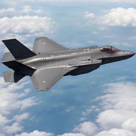 (8k, RAW photo, best quality, masterpiece:1.2),(realistic, photo-realistic:1.37),(exquisitely detailed),ultra_color,(realistic),high quality,ultra detailed,(Real picture),(realistic skin),(intricate details),F-35, airplane, aircraft, vehicle focus, cloud, jet, military, flying, military vehicle, fighter jet, sky, day, realistic, multiple f-35,<lora:myf35testv2:0.6>,