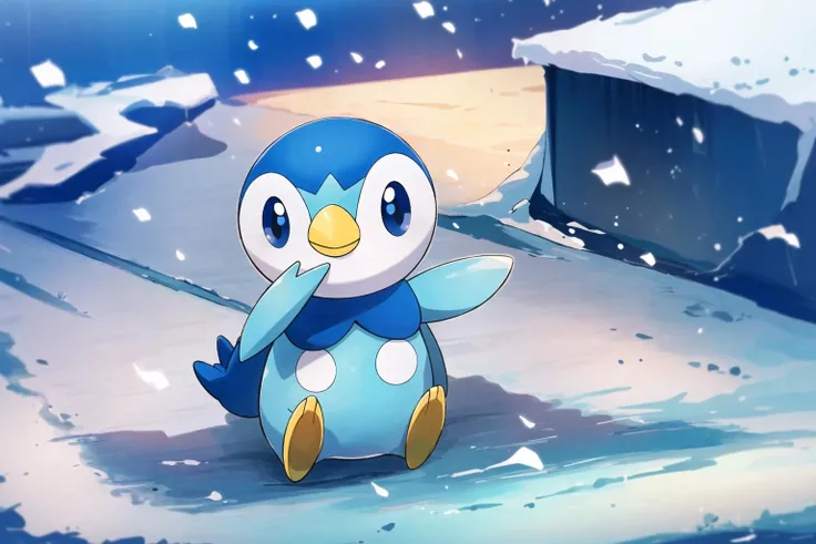 (masterpiece, best quality:1.2), piplup, pokemon \(creature\), pokemon, blue penguin pokemon, <lora:piplup_v1:0.8>, sitting in the street, city,
