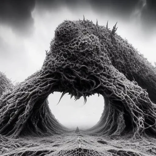 wide-shot, action, massive scale, photo of (TwinRealms:1) (TentacleBeast:1) (HeavenlyLord:1), Unfathomable unearthly Invasion by ungodly creations from beyond the outer limits of heavens broken threshold, sharp focus, 4k, art by  RFKTR_rootrex