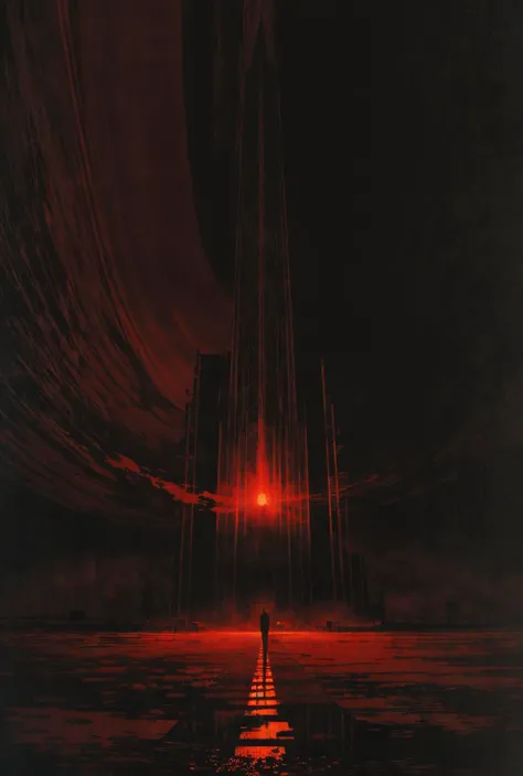(abstract art:0.8), style of Yuko Shimizu, dark red theme, dark theme, church, thunderstorm background, masterpiece, best quality, ultra high res JnTrp <lora:JnTrp:0.8> and Liam Wong, cinematic lighting