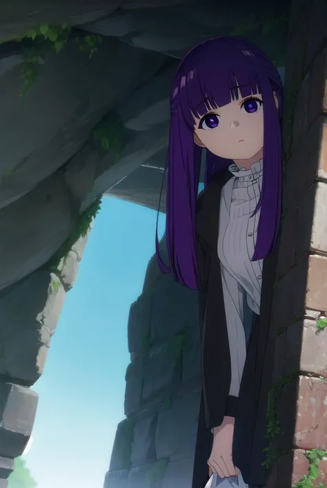 fern, <lyco:fern-lyco-nochekaiser:1>,
fern, long hair, bangs, (purple eyes:1.1), purple hair, sidelocks, blunt bangs, bright pupils, half updo,
BREAK shirt, dress, jacket, white shirt, open clothes, hood, white dress, hood down,
BREAK looking at viewer, upper body, (full body:1.2),
BREAK outdoors, sky, nature,
BREAK <lyco:GoodHands-beta2:1>, (masterpiece:1.2), best quality, high resolution, unity 8k wallpaper, (illustration:0.8), (beautiful detailed eyes:1.6), extremely detailed face, perfect lighting, extremely detailed CG, (perfect hands, perfect anatomy),