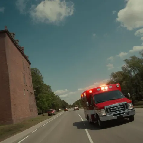 cinematic film still of  <lora:rotated view Style:1> Dutch Angle Style,Dutch tilt Style,canted angle Style,or oblique angle Style,cinematic film look,dramatic light , rotated view
rotated view, a red ambulance is driving down the street,multiple boys,no humans,ground vehicle,motor vehicle,realistic,car,vehicle focus,Dutch Angle Style,Dutch tilt Style,canted angle Style,or oblique angle Style,cinematic film look,dramatic light , rotated view, shallow depth of field, vignette, highly detailed, high budget, bokeh, cinemascope, moody, epic, gorgeous, film grain, grainy