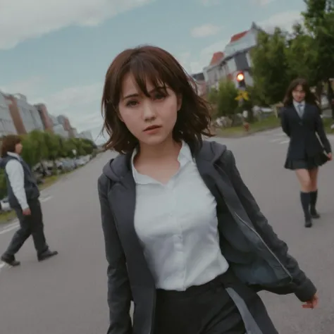 cinematic film still of <lora:rotated view Style:1> Dutch Angle Style,Dutch tilt Style,canted angle Style,or oblique angle Style,cinematic film look,dramatic light , rotated view
rotated view, a crosswalk in a city with people walking on it,short hair,multiple girls,brown hair,shirt,black hair,school uniform,jacket,outdoors,multiple boys,pants,hood,bag,tree,black jacket,hoodie,6+girls,black pants,ground vehicle,building,motor vehicle,walking,6+boys,city,sign,winter uniform,car,road,kita high school uniform,lamppost,street,road sign,photo background,traffic light,crosswalk,real world location,sidewalk,suzumiya haruhi,nagato yuki,kyon,koizumi itsuki,Dutch Angle Style,Dutch tilt Style,canted angle Style,or oblique angle Style,cinematic film look,dramatic light , rotated view, shallow depth of field, vignette, highly detailed, high budget, bokeh, cinemascope, moody, epic, gorgeous, film grain, grainy