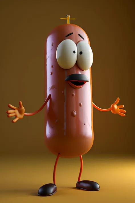 master piece,high quality,a bologna,cartoon Character,3D,C4D,blender,<lora:ãå¡éIPãé£ç©å¤¸å¼ æäºº æç»&3Dé£æ ¼_v1.0:0.8>,