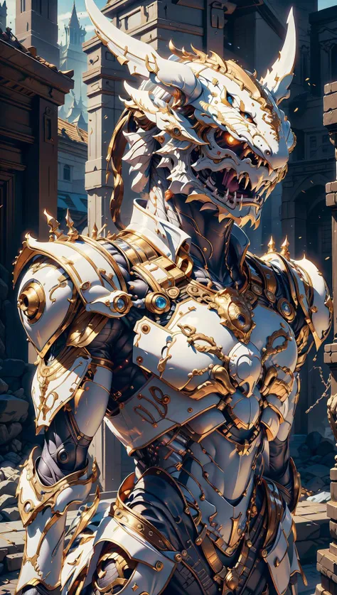 masterpiece, best quality, highres, extremely detailed 8k wallpaper, very clear, (Realistic:1.5), (Photorealistic:1.2), detailed, render, ocatane, 3D, epic, diffuse lighting, (upper body:1.3), dynamic pose, intricate, elegant, sharp focus, soft lighting, vibrant colors
<lora:dragonborn_offset:0.7>, biomechanical dragon, helmet, white plastic, IvoryGoldAI <lora:IvoryGoldAIv2:0.8>, <lora:ArmorSuit_v01:0.2>, <lora:cyberhelmetv0.7:0.1>, <lora:MISC_NOISE_OFFSET:0.5>