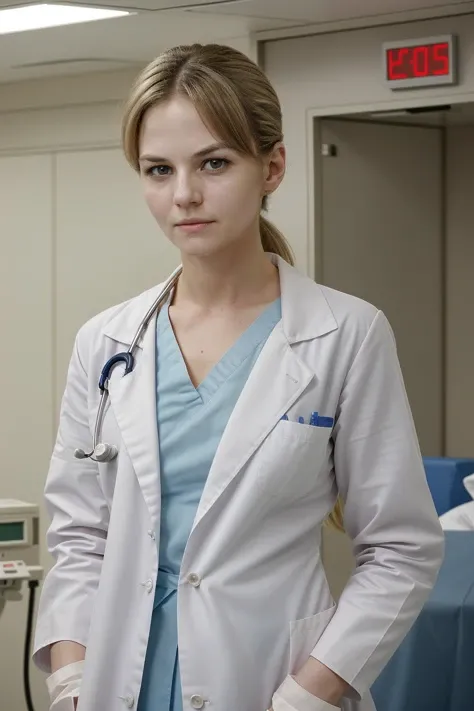 mo44ison, woman, in a hospital, doctor outfit, ciematic, highly detailed,
<lora:Jennifer_Morrison:0.7>