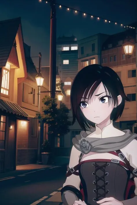rubyrose, <lora:rubyrosev4.5-lora-nochekaiser:1>,
ruby rose, black hair, short hair, (grey eyes:1.5),
BREAK ,
BREAK outdoors, night, nature, forest,
BREAK looking at viewer, (cowboy shot:1.5),
BREAK <lyco:GoodHands-beta2:1>, (masterpiece:1.2), best quality, high resolution, unity 8k wallpaper, (illustration:0.8), (beautiful detailed eyes:1.6), extremely detailed face, perfect lighting, extremely detailed CG, (perfect hands, perfect anatomy),