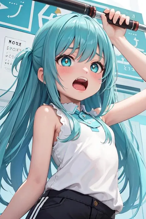 masterpiece,best quality,upper body,1girl,Sleeveless golf dress with a scalloped neckline and built-in shorts,aqua theme,expression chart,head out of frame,bald girl,small breasts,horizontal pupils,screaming,from below
Negative prompt: (EasyNegative), (bad-hands-5), an6, verybadimagenegative_v1.3, (worst quality, low quality:1.2), (missing fingers, missing hands, missing legs:1.4) (extra limbs, extra fingers, extra hands, extra legs:1.4), (mutate fingers, mutated hands, mutated legs:1.4), (malformed hands, malformed fingers, malformed legs:1.4), (poorly drawn hands, poorly drawn face), (text, signature, watermark, username),nsfw,
Steps: 20, Sampler: DPM++ 2M Karras, CFG scale: 5, Seed: 15858124, Size: 512x768,