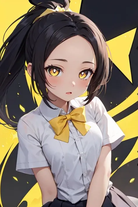 masterpiece,best quality,upper body,1girl,collared_shirt and flared_skirt as material3,yellow theme,cursor \(medium\),symmetry,short ponytail,small breasts,diamond-shaped pupils,forehead,between legs
Negative prompt: (EasyNegative), (bad-hands-5), an6, verybadimagenegative_v1.3, (worst quality, low quality:1.2), (missing fingers, missing hands, missing legs:1.4) (extra limbs, extra fingers, extra hands, extra legs:1.4), (mutate fingers, mutated hands, mutated legs:1.4), (malformed hands, malformed fingers, malformed legs:1.4), (poorly drawn hands, poorly drawn face), (text, signature, watermark, username),nsfw,
Steps: 20, Sampler: DPM++ 2M Karras, CFG scale: 5, Seed: 1574704261, Size: 512x768,
