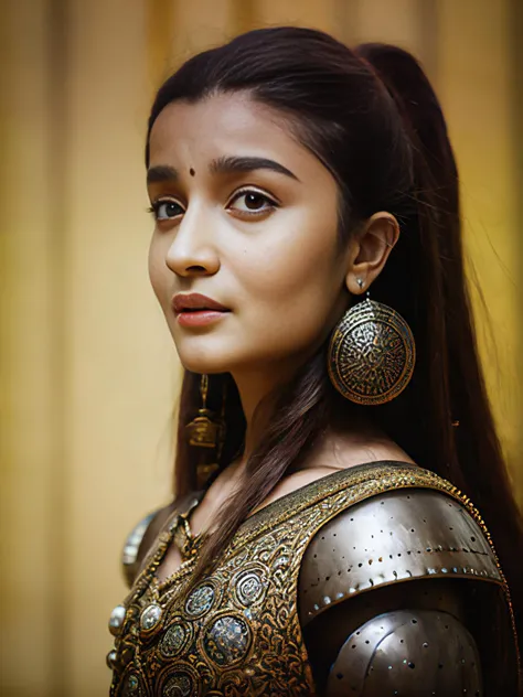 (((cute thin AliaBhattMdl512 wearing a medieval armor))), (High resolution), (((photography))), ((filmic)), (petite figure), (((portrait))), (((kodak portra)))