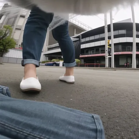 A man and woman have sex in the middle of the street.