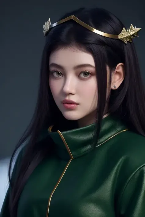 a beautiful empress portrait, black hair, perfect brown eyes, with a brilliant, impossible striking big Christmas headpiece, clothes Santa robes, everything Christmas, snow, symmetrical, dramatic studio lighting, rococo, baroque, greens, asian, hyperrealism, closeup, D&D, fantasy, intricate, elegant, highly detailed, digital painting, artstation, octane render, 8k, concept art, matte, sharp focus <lora:00_NewJeans_Danielle-000003:1>