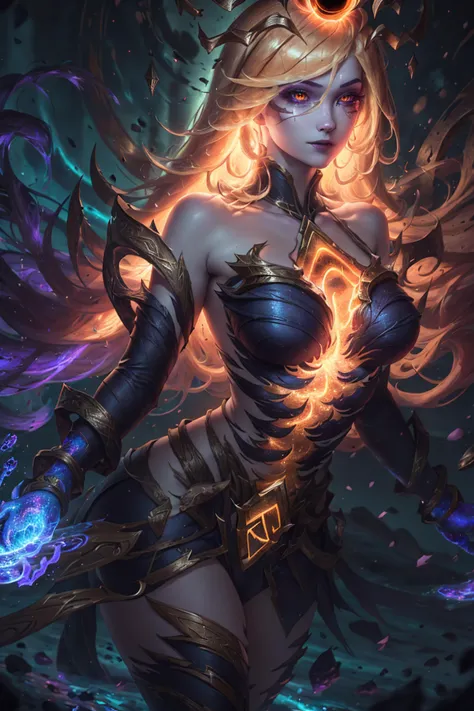 ultra realistic, ((gorgeous)), highres, ultra-detailed, (beautiful detailed face and eyes and hair:1.1), masterpiece, perfect, beautiful detailed face, sensual, beautiful eyes, masterpiece, intricate details, looking at viewer, Extremely beautiful, Dark_Cosmic_Lux, Orange_hair, gradient_hair, very_long_hair, Dark_Cosmic_Lux, Cosmic_Lux, sexy pose,( orange eyes:1.2), <lora:Dark_and_Light_Lux_V1:1>,
