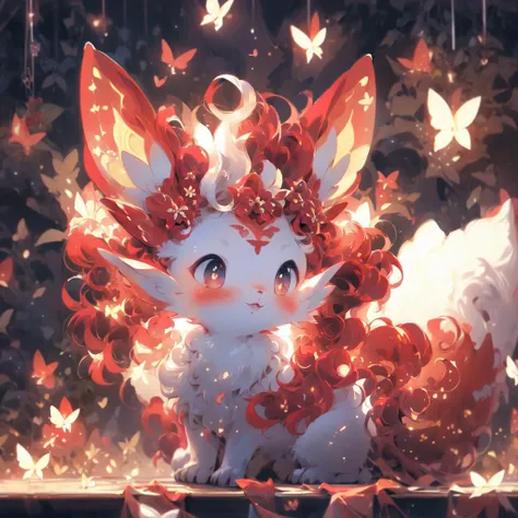 <lora:fairy:1> red fairy,simple background,white background