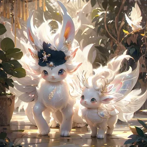 <lora:fairy:0.8>Lovely white deer Buddha, fairy, full of vitality