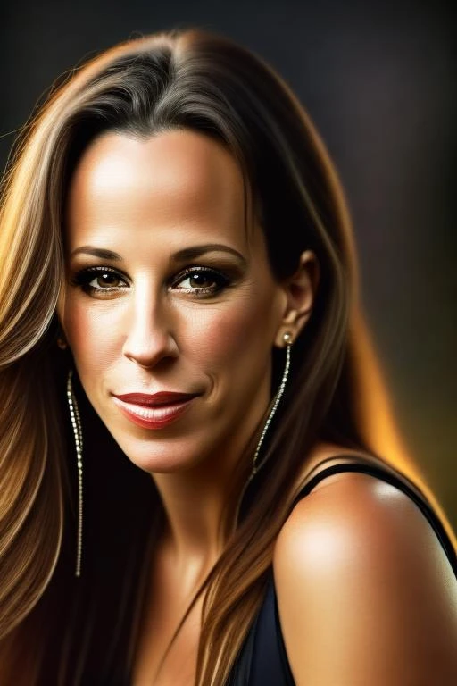 UltraHD portrait of Alanis Morissette.