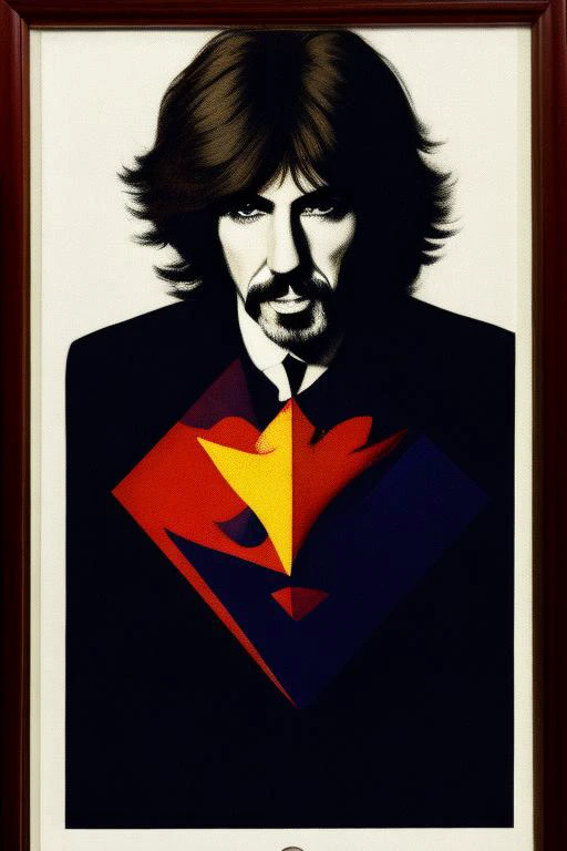 Extricated, UltraHD portrait photo of George Harrison.