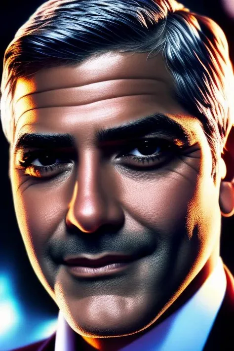 Extricated, UltraHD portrait photo of George Clooney.