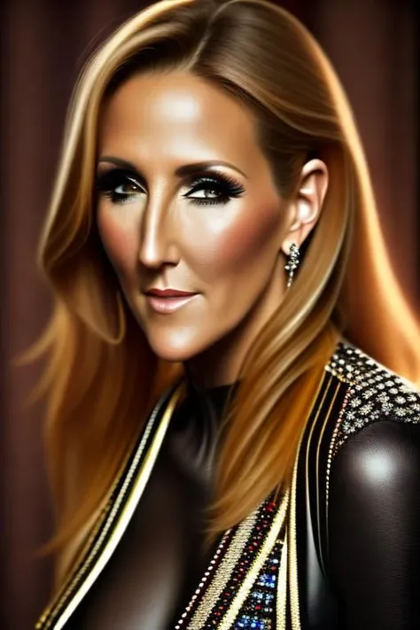 UltraHD portrait of Celine Dion.