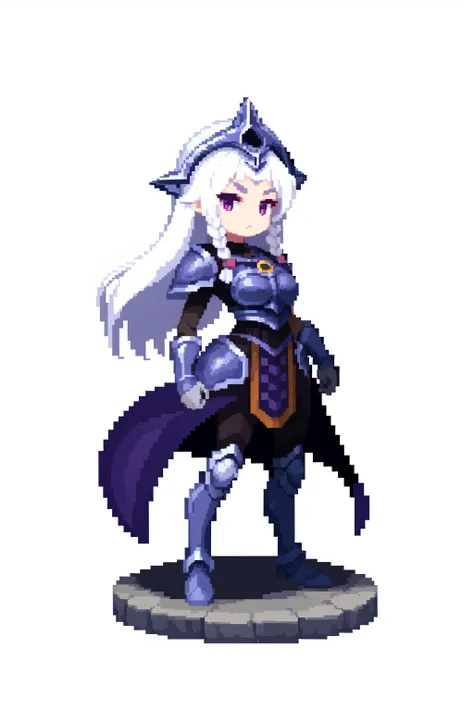 (white background:1.4),simple background,<lora:pixel_f2:0.5>,pixel,pixel art,
1girl, leona, white hair, long hair, twin braids, purple eyes, armor, solo, standing <lora:LunarLeona:1>