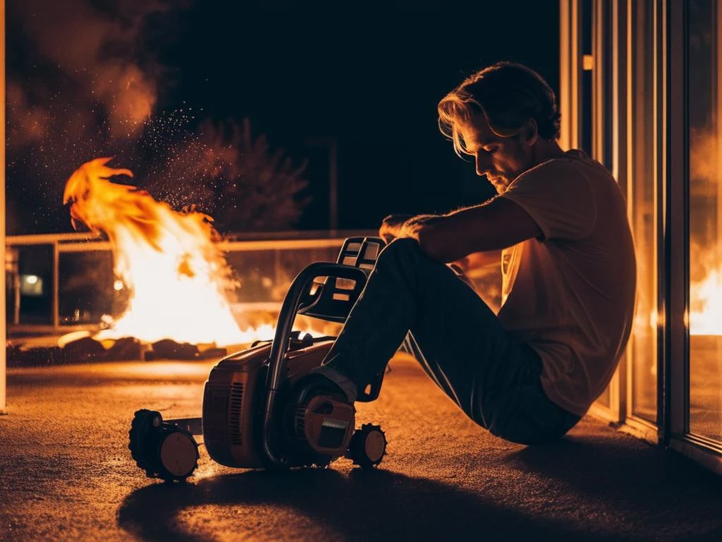 loneliness, affection, (masterpiece,best quality:1.5), Style of Henry Clive,cyberpop ( \Power (Chainsaw man)\, ð´, tiramisu,at Nighttime,Flaming,Hospital