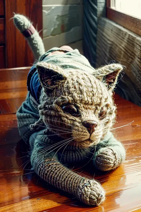 knittedstyle, a- cat sleeping <lora:knittedstyle2:1.5> <lora:add_detail:1>