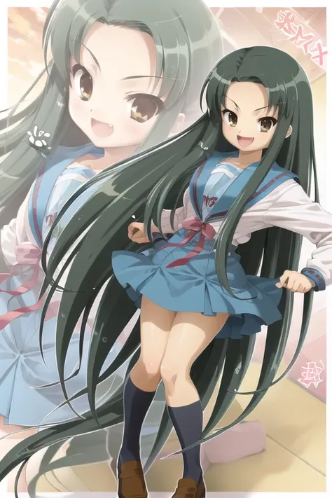 <lora:Tsuruya_V1.4:1> tsuruya, school uniform, 1girl, kita high school uniform, blue skirt,