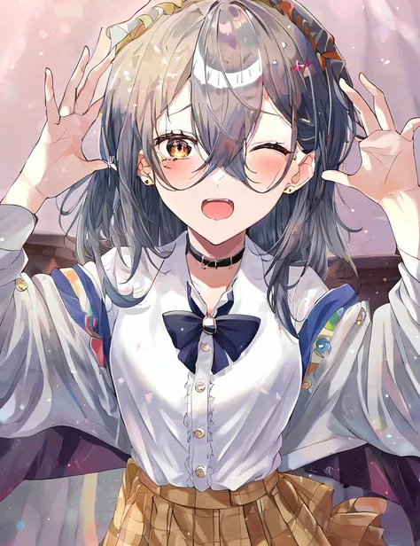 1girl, ,hype, flat, skirt, button-up shirt, masterpiece, absurdres