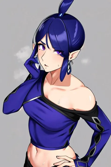 <lora:allegra-08:0.8>, AllegraRFA, 1girl, fit girl, earrings, purple eyes, close up, mole, pointy ears, single hair bun, black shorts, shorts, blue shirt, shirt, ((detailed eyes, perfect face)), gym, trainig, sweat, detailed background, foot, ((masterpiece)), (best quality), 8k, ultra-detailed, absurdress, beautiful, highres