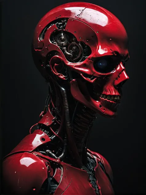 most detailed image of a very high quality masterpiece,complex composition, exquisite detailed features, photorealistic, absurdres, <lora:Radiant_Darkness:1> Radiant Darkness <lora:zavy-cntrst-sdxl:1> dark, chiaroscuro, low-key, red ink, masterpiece fro another dimension, syth, dark side,