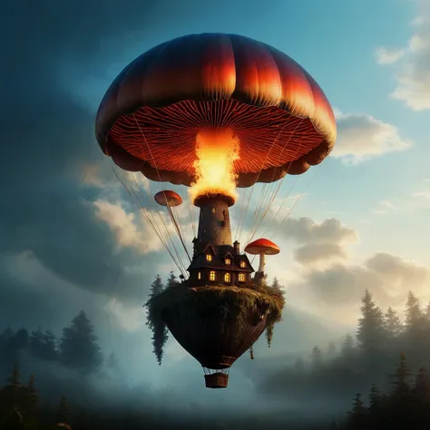 Highly detailed. Realistic.
A mushroom floating through the air like a hot air balloon.
Fantasy style, fantasy dreamlike art. (Backlit:1.95).
<lora:The_Dark_Side_of_the_Earth:0.2?
<lora:EnvyAwesomizeXL01:0.2>