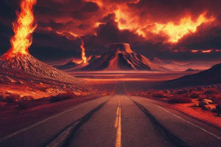 hellscape, inferno, demons, wasteland, nightmare world, pit of perdition, abyssal doom,a scenicroad, <lora:scenicroad:0.85>