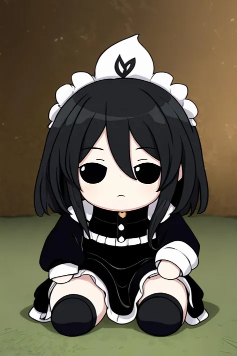 a girl, black hair, (black eyes:1.4), black dress, fumo, doll, sitting, forest
<lora:Fubuki_SK:0.7>
<lora:add_detail:0.7>
<lora:fumo:0.8>