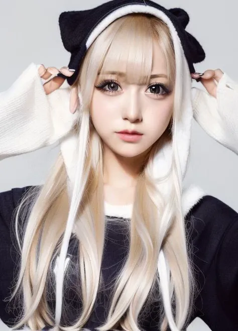 masterpiece,best quality,higher, <lora:gal:1>,1girl., beautiful face, beautiful face, (simple background:1.2), detailed_beautiful_eyes,blonde hair, kigurumi