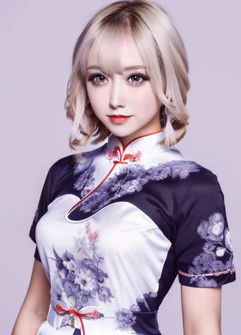 masterpiece,best quality,higher, <lora:gal:1>,1girl., beautiful face, beautiful face, (simple background:1.2), detailed_beautiful_eyes,blonde hair,   (qipao:1.1)