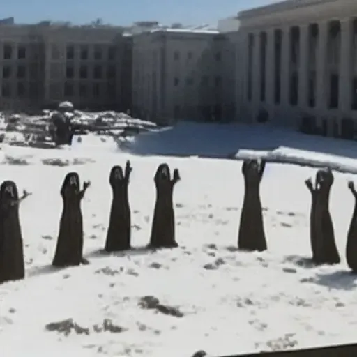 oddlyterrifying, The photograph showed a group of hooded figures performing an arcane ceremony.