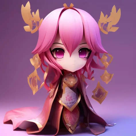 chibi figure,(yae miko),<lora:figure_chibi:0.8>,full body, clean background, <lora:YaeMiko_Test:0.85>