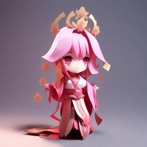 chibi figure,(yae miko),<lora:figure_chibi:0.8>,full body, clean background, <lora:YaeMiko_Test:0.85>