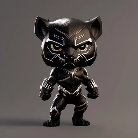 chibi figure, (black panther), <lora:figure_chibi:0.8>