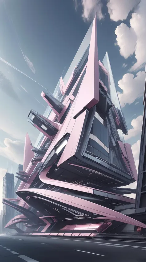 TransformersStyle Pink, Silver, a modern architecture marvel with sleek lines and reflective glass, mechanical, technical, hi-tech, sci-fi <lora:TransformersStyle:0.6> a modern architecture marvel with sleek lines and reflective glass, stealthtech a modern architecture marvel with sleek lines and reflective glass, cutting edge, sleek angular, scifi <lora:StealthTech-20:0.6>a modern architecture marvel with sleek lines and reflective glass, (Masterpiece:1.3) (best quality:1.2) (high quality:1.1)