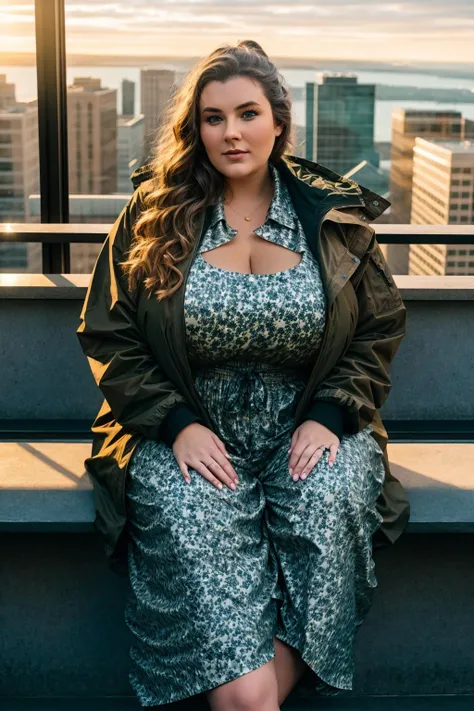 <lora:Ghileanne_v1-000009:1>, masterpiece, best cinematic quality, photorealistic highly detailed 8k raw photo, volumetric lighting, volumetric shadows, glnrx in outerwear, Sitting with hands holding onto an invisible rail, random dynamic background