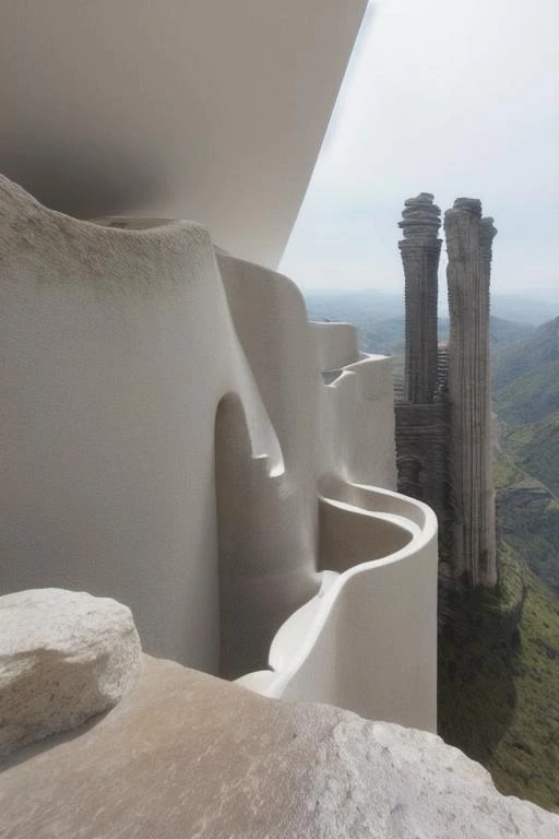 vast empty scenes, (catwalks:1.2), (arch:0.8), (pillars:0.8) , pipes, fern , (eco-brutalism:1.2), vast scenery <lora:Blame!:1.1> ,watah, ((concrete temple, rocks)) <lora:watah:0.7>,