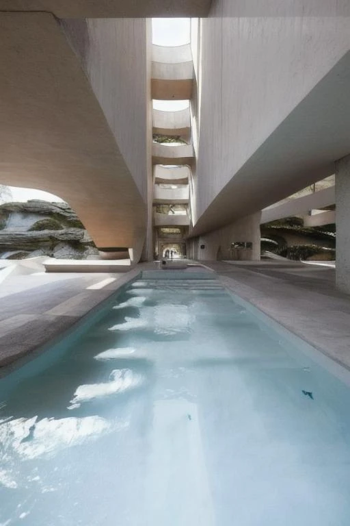 vast empty scenes, (catwalks:1.2), (arch:0.8), (pillars:0.8) , pipes, fern , (eco-brutalism:1.2), vast scenery <lora:Blame!:1.1> ,watah, ((concrete temple, rocks)) <lora:watah:0.7>, niaokan <lora:niaokan_final:0.7>
