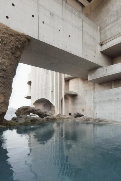 vast empty scenes, (catwalks:1.2), (arch:0.8), (pillars:0.8) , pipes, fern , (eco-brutalism:1.2), vast scenery <lora:Blame!:1.1> ,watah, ((concrete temple, rocks)) <lora:watah:0.7>,