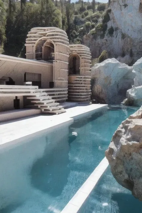 vast empty scenes, (catwalks:1.2), (arch:0.8), (pillars:0.8) , pipes, fern , (eco-brutalism:1.2), vast scenery <lora:Blame!:1.1> ,watah, ((concrete temple, rocks)) <lora:watah:0.7>, niaokan <lora:niaokan_final:0.7>