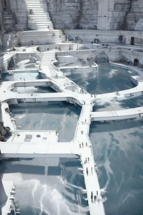 vast empty scenes, (catwalks:1.2), (arch:0.8), (pillars:0.8) , pipes, fern , (eco-brutalism:1.2), vast scenery <lora:Blame!:1.1> ,watah, ((concrete temple, rocks)) <lora:watah:0.7>, niaokan <lora:niaokan_final:0.7>
