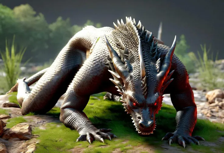 Raw, professional photography, maximum detailed, photorealism, hyperdetailed illustration, highly resolution quality and details, 8k uhd,rating_explicit, source_furry, score_9, score_8_up, score_7_up, a photo , realistic, irl, raw,photorealism, perfect background,photo of young (red dragon girl:1.4) on all fours, spring time, doggystyle, (jet black hair), braided hair, epic, beasts, wizards, warriors, ancient time fantasy world setting, realism, cinematic lighting, ruined cities, burned fields, spells, flame, 18 years old, (real skin, textured skin, intricately detailed eyes, perfect lips:1.1), 18 years old, cinematic lighting, (subsurface scattering:0.9), (depth of field:1.4),<lora:add-detail-xl:1>