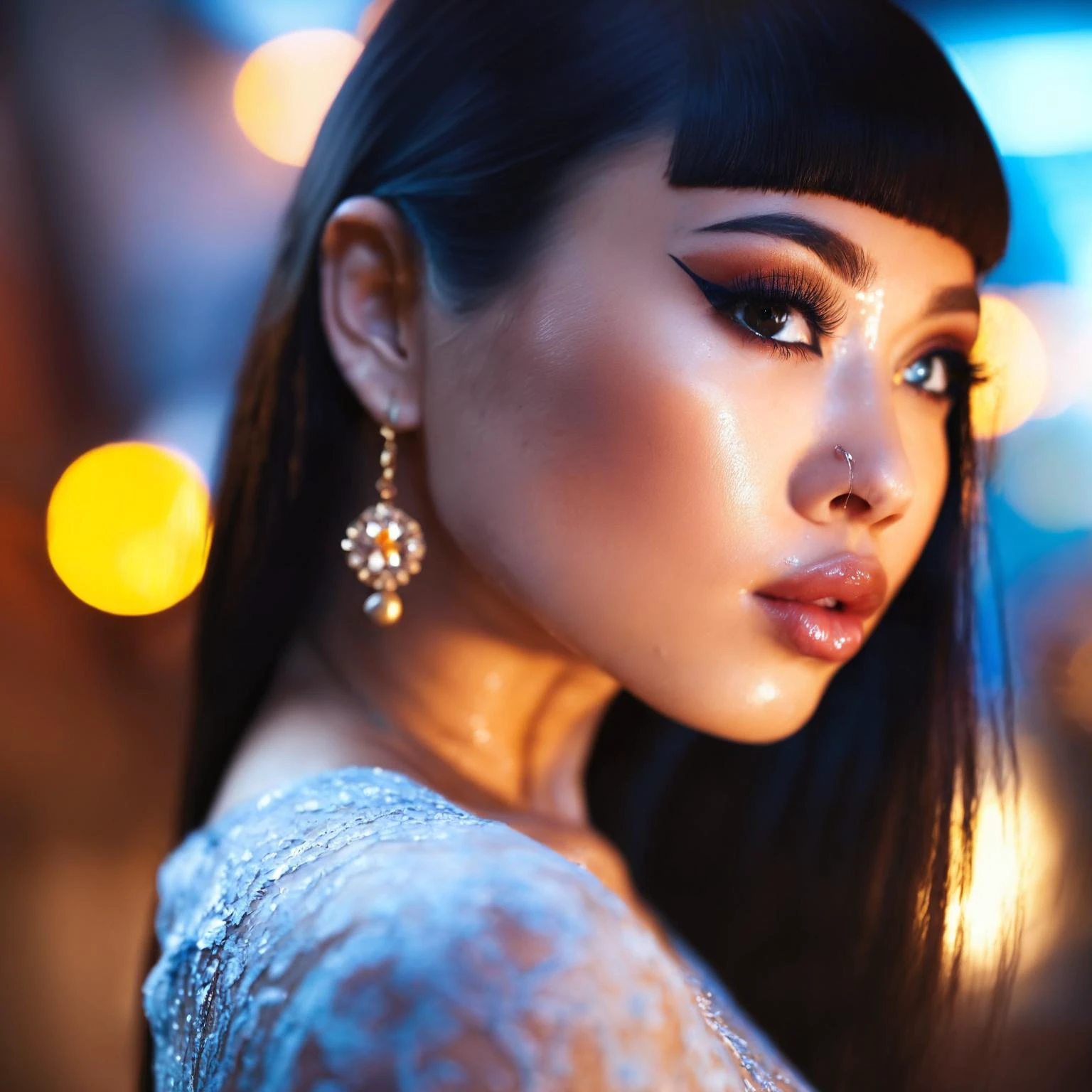 black and chinese girl, beautiful eyes, detailed skin textures, intricate, elegant, highly contrasted, sharp focus, dramatic, sublime, determined, inspiring, extremely detail, professional still, expressive, cute, futuristic, dynamic background, ambient light, magic, vibrant, designed, sunny, magical, illuminated, incredible, focused, color, epic, very inspirational