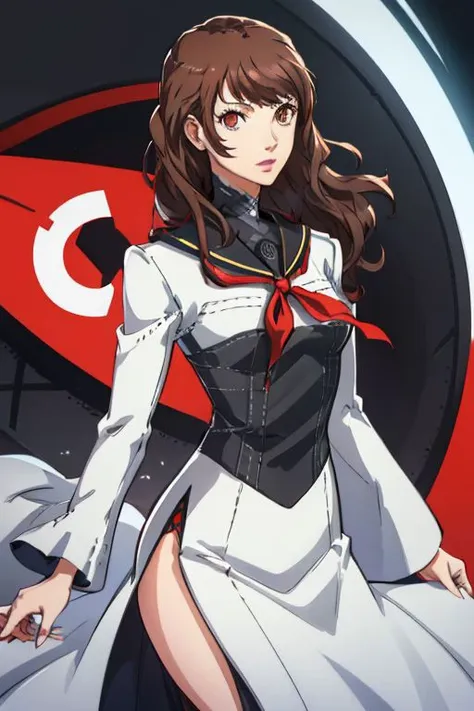 Brown Hair
Brown Eyes
Persona 5
White_Robe
White Clothes
Delinquent
Solo